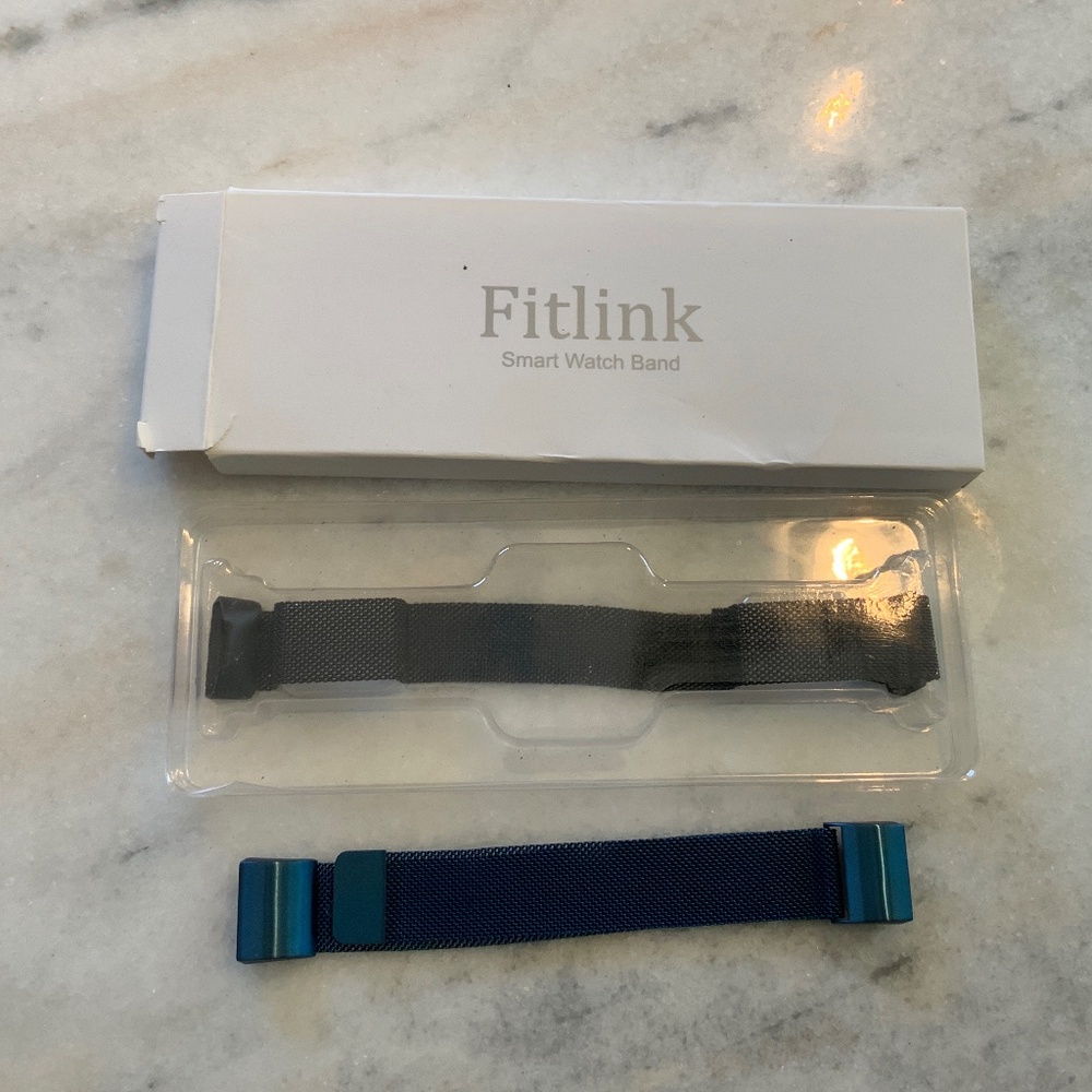 Fitbit Charger 2, 3 Magnetic Band Blue  and Black New